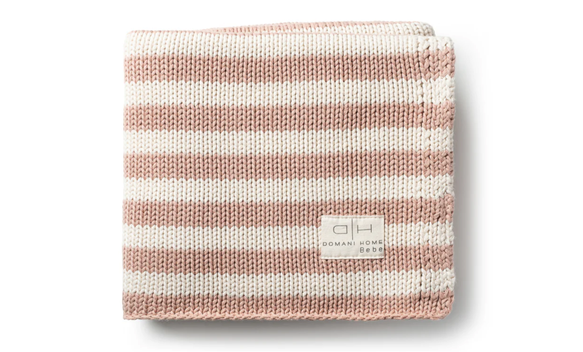 Domani Home Iconic Striped Knit Baby Blanket