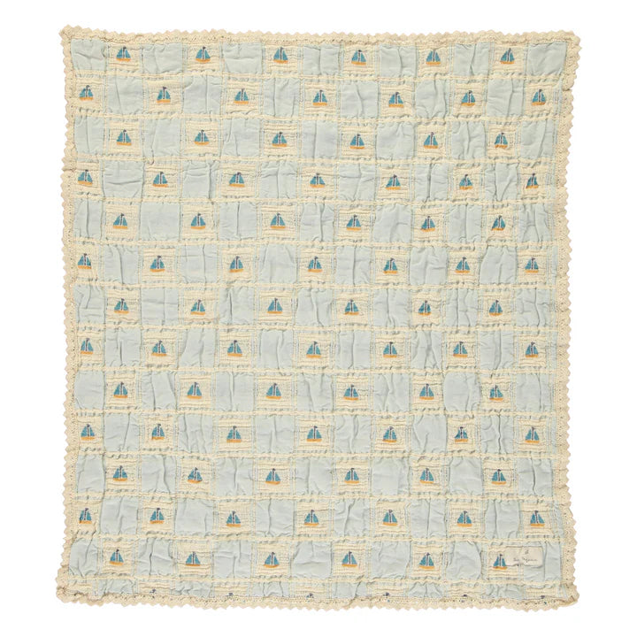 Bebe Organic Sailor Boat Patchwork Blanket