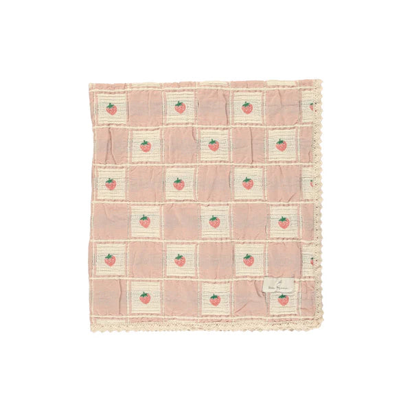 Bebe Organic Strawberry Patchwork Blanket
