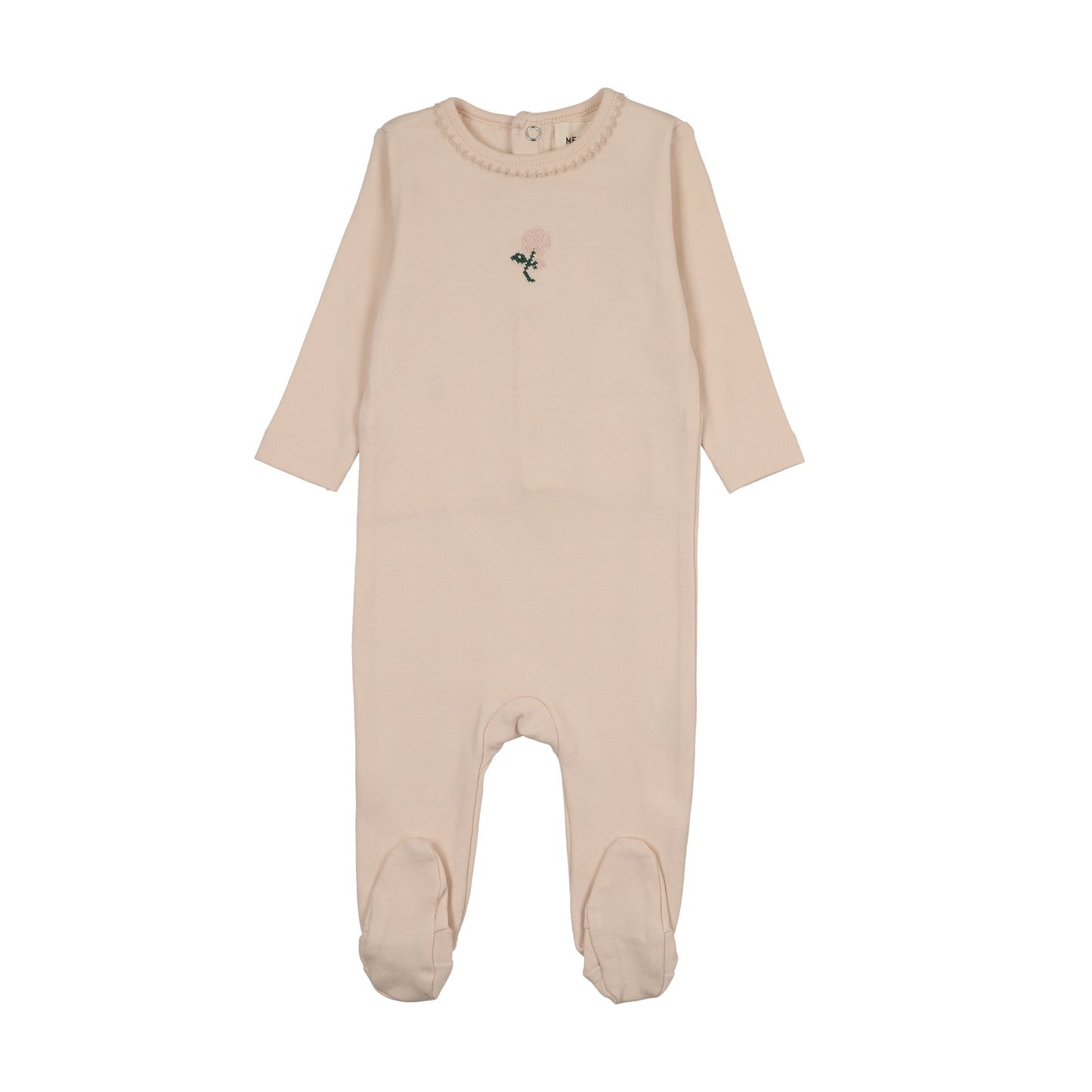 Mema Knit Embroidered Footie