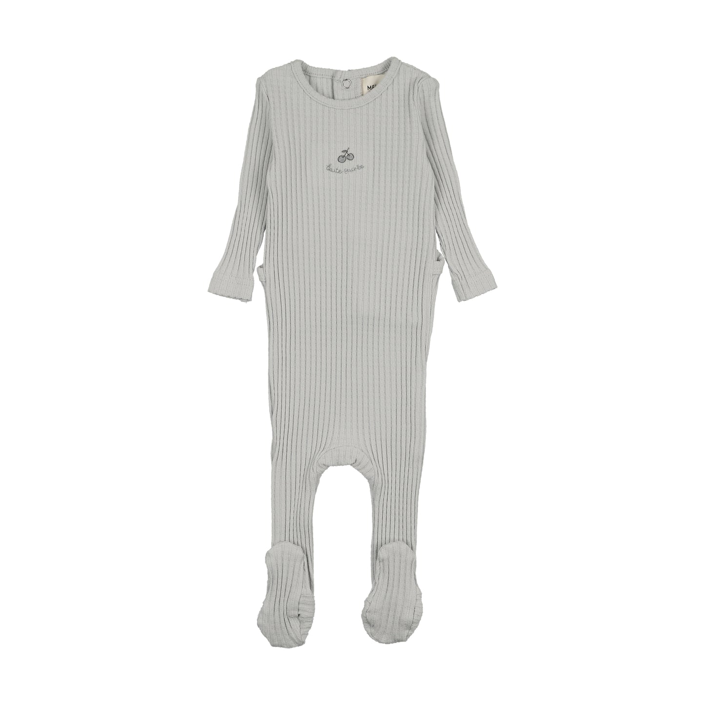 Mema Knit Embroidered Textured Footie