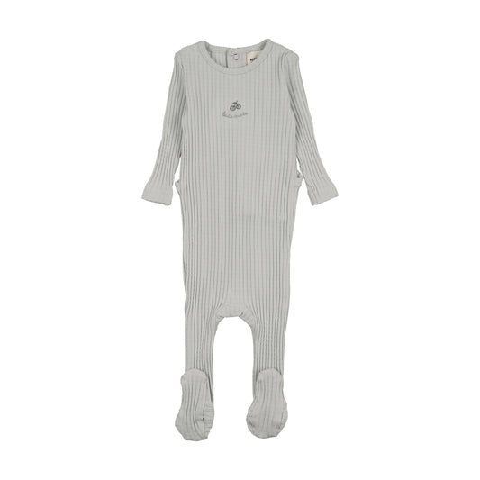 Mema Knit Embroidered Textured Footie