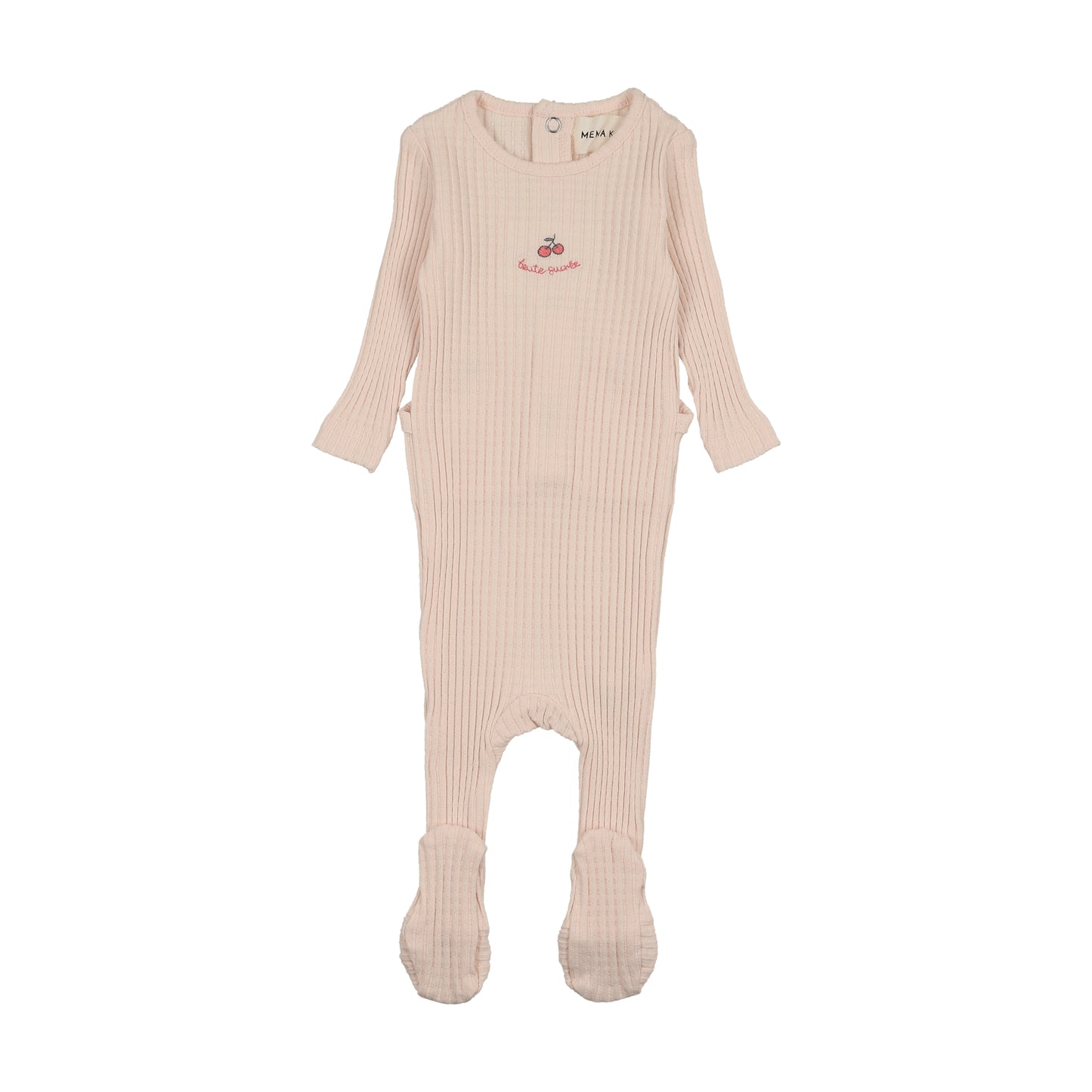 Mema Knit Embroidered Textured Footie