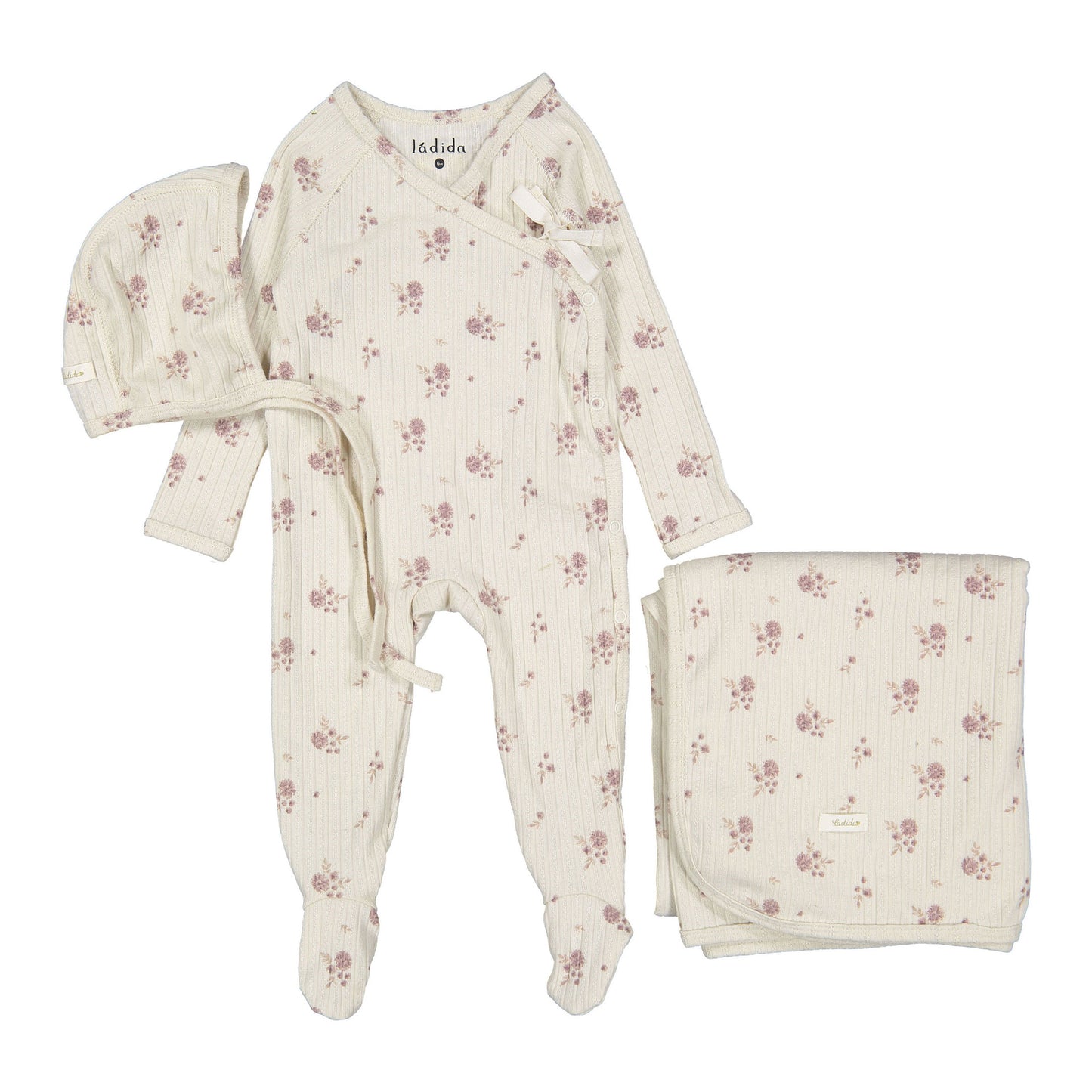 Ladida Rose Grid Print Blanket