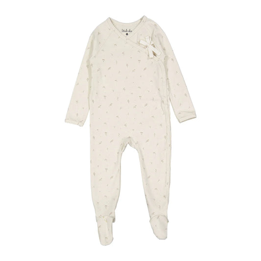 Ladida Blush Tiny Bud Print Wrap Tie Romper