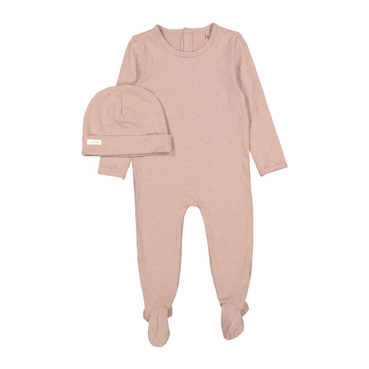 Ladida Heart Print Romper and Hat