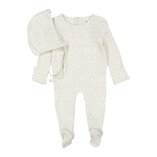 Ladida Mauve Fairytale Romper + Bonnet