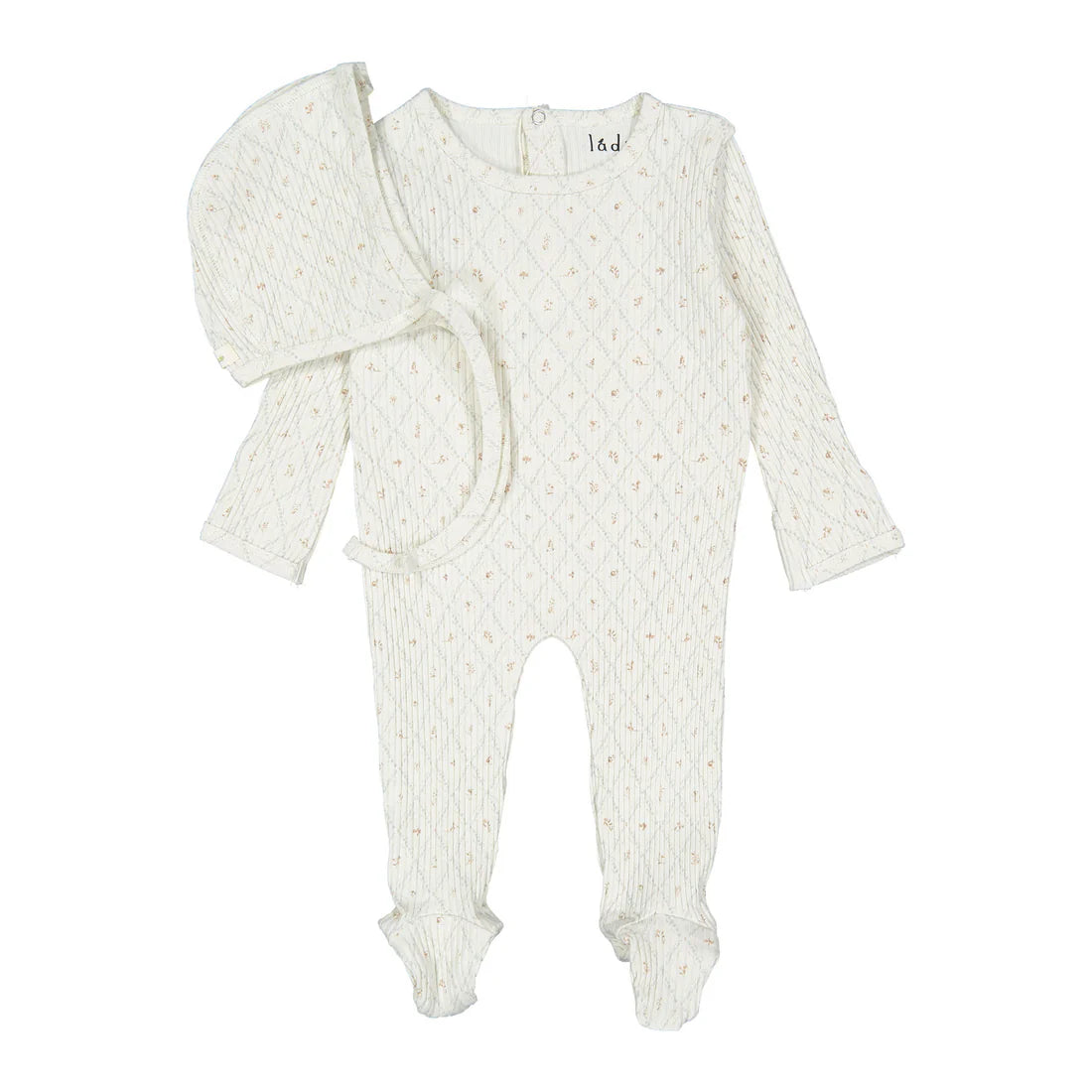 Ladida Taupe Fairytale Romper + Bonnet