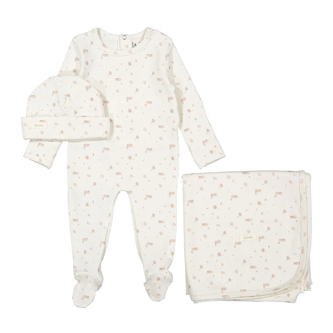Ladida Caramel Park Romper + Hat +Blanket