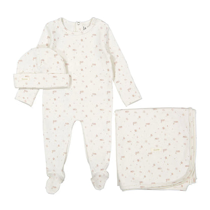 Ladida Caramel Park Romper + Hat +Blanket