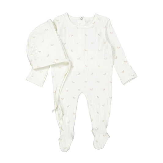 Ladida Pink Duckling Romper + Bonnet