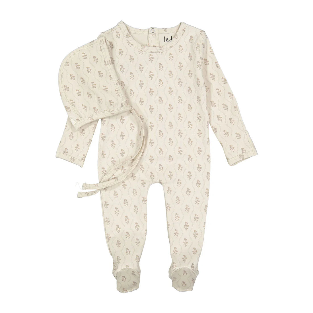 Ladida Taupe Tapestry Romper +Bonnet