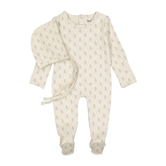 Ladida Taupe Tapestry Romper +Bonnet