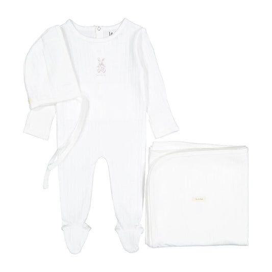 Ladida Rose Bunny Romper + Bonnet +Blanket
