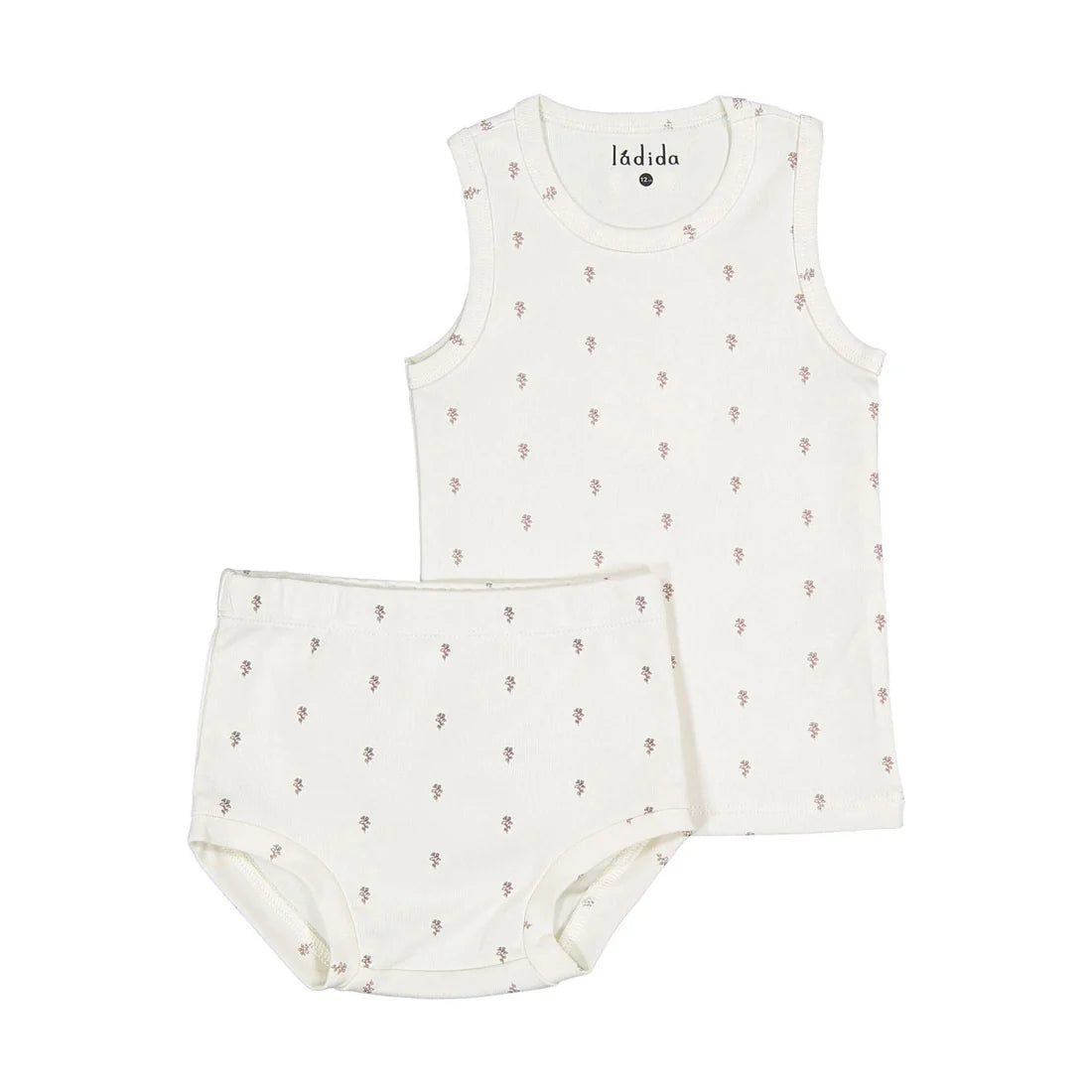 Ladida Green Tiny Rose Bloomer Set
