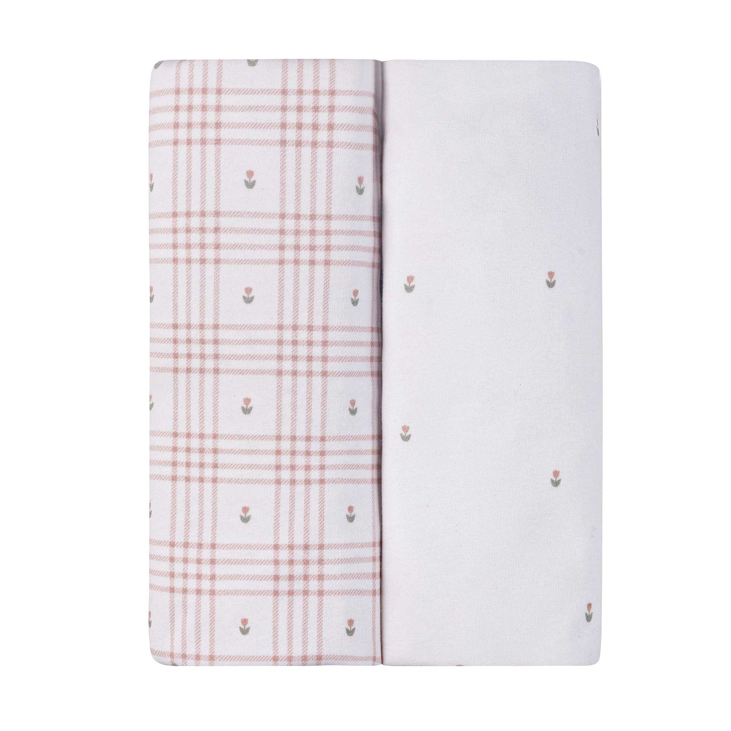 Ely's & Co Waterproof Sheets - Floral Plaid Collection - 2 Pack - Bassinet