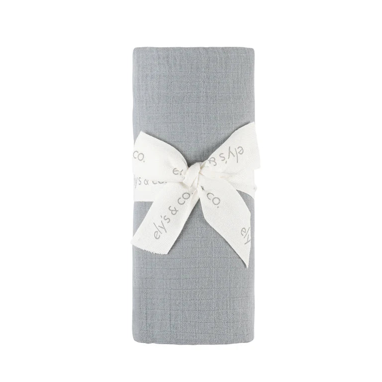 Ely's & Co Solid Muslin Swaddle with Scallop Trim