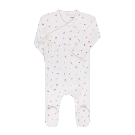 Ely's & Co Organic Cotton Cluster Flower Collection Footie