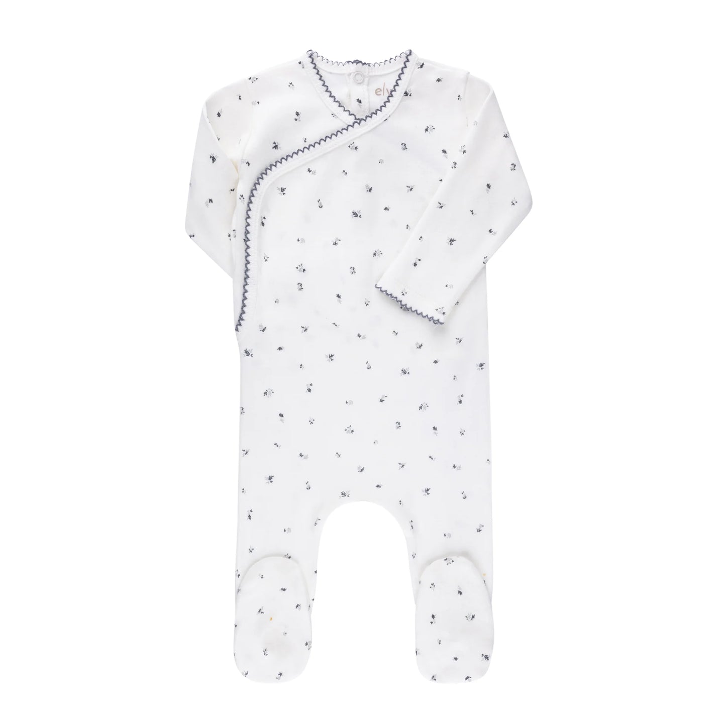 Ely's & Co Organic Cotton Cluster Leaf Collection Footie