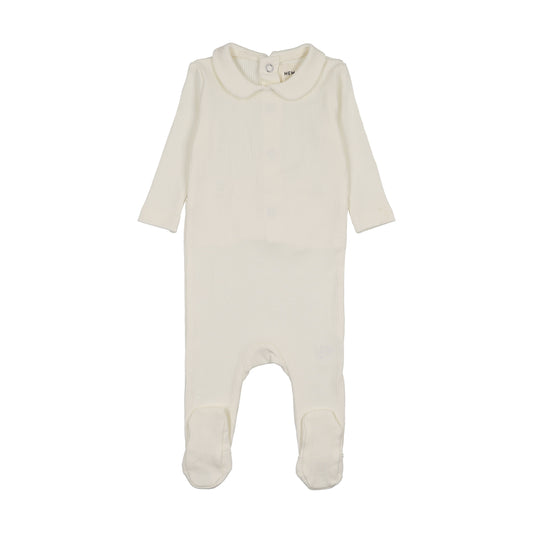 Mema Knit Rib Collar Footie