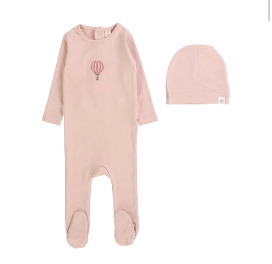 Lilette Single Hot Air Balloon Footie Set and Beanie