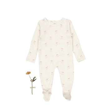 Lovely Littles The Printed Romper - Heirloom Bow