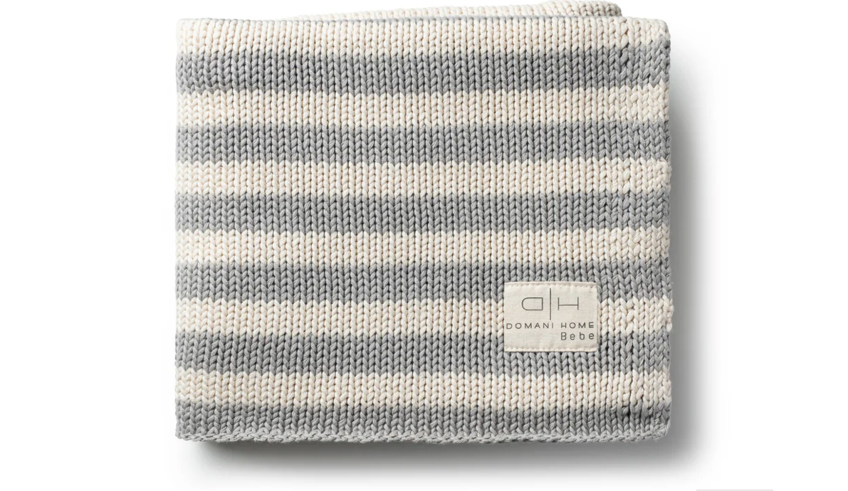 Domani Home Iconic Striped Knit Baby Blanket