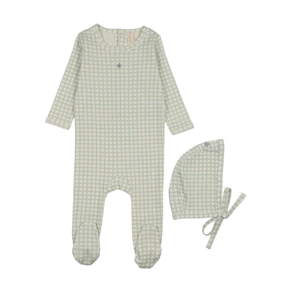 Bonjoy Checkered Dreams Footie Set