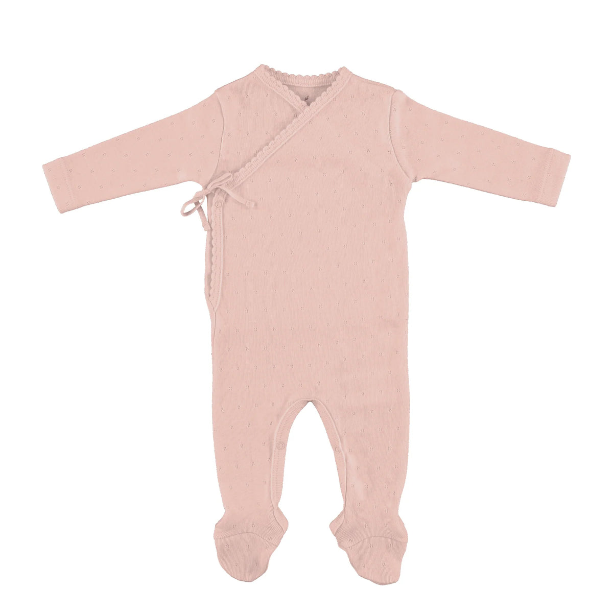 Bebe Organic Pointelle Wrap Overall