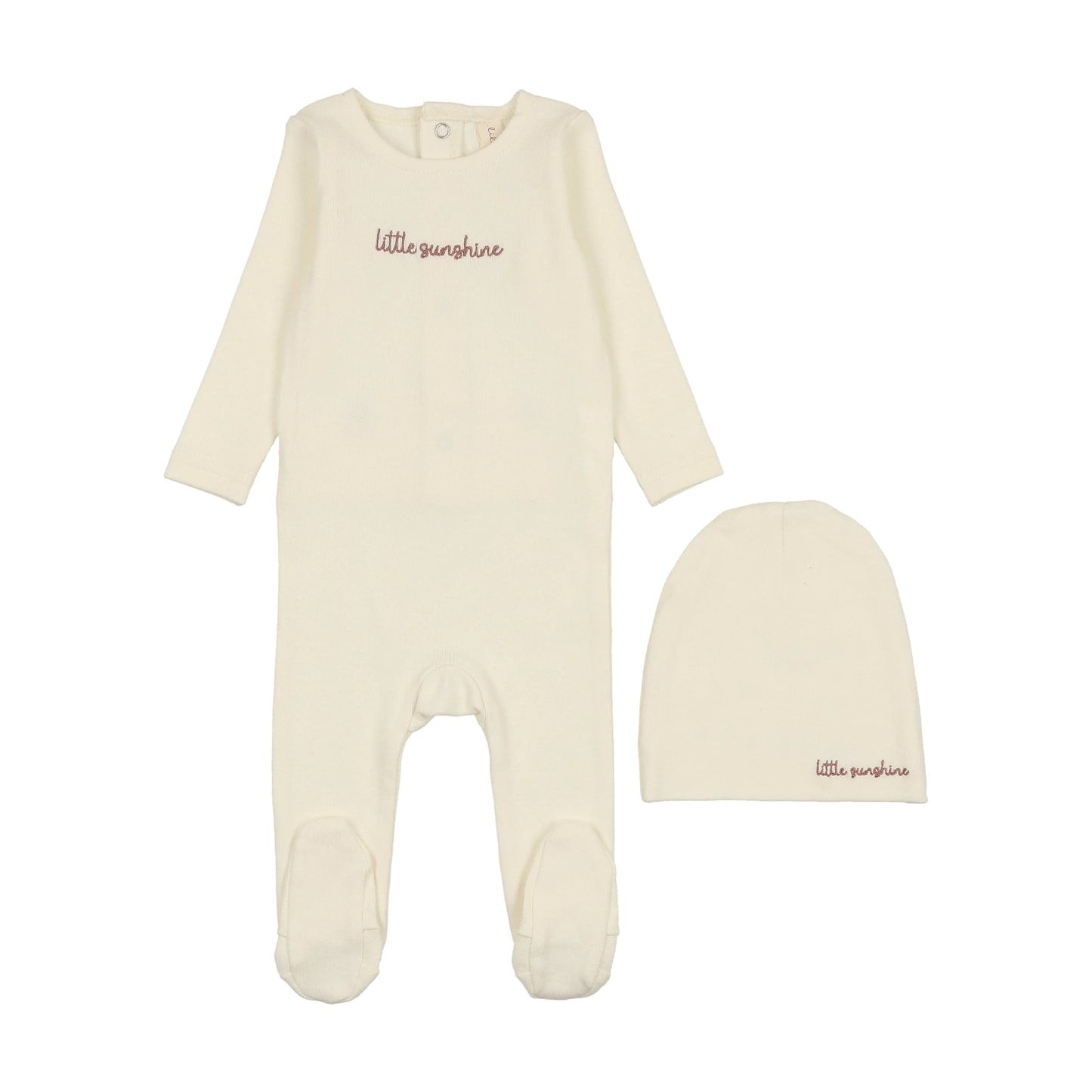 Lilette Cotton Word Footie Set