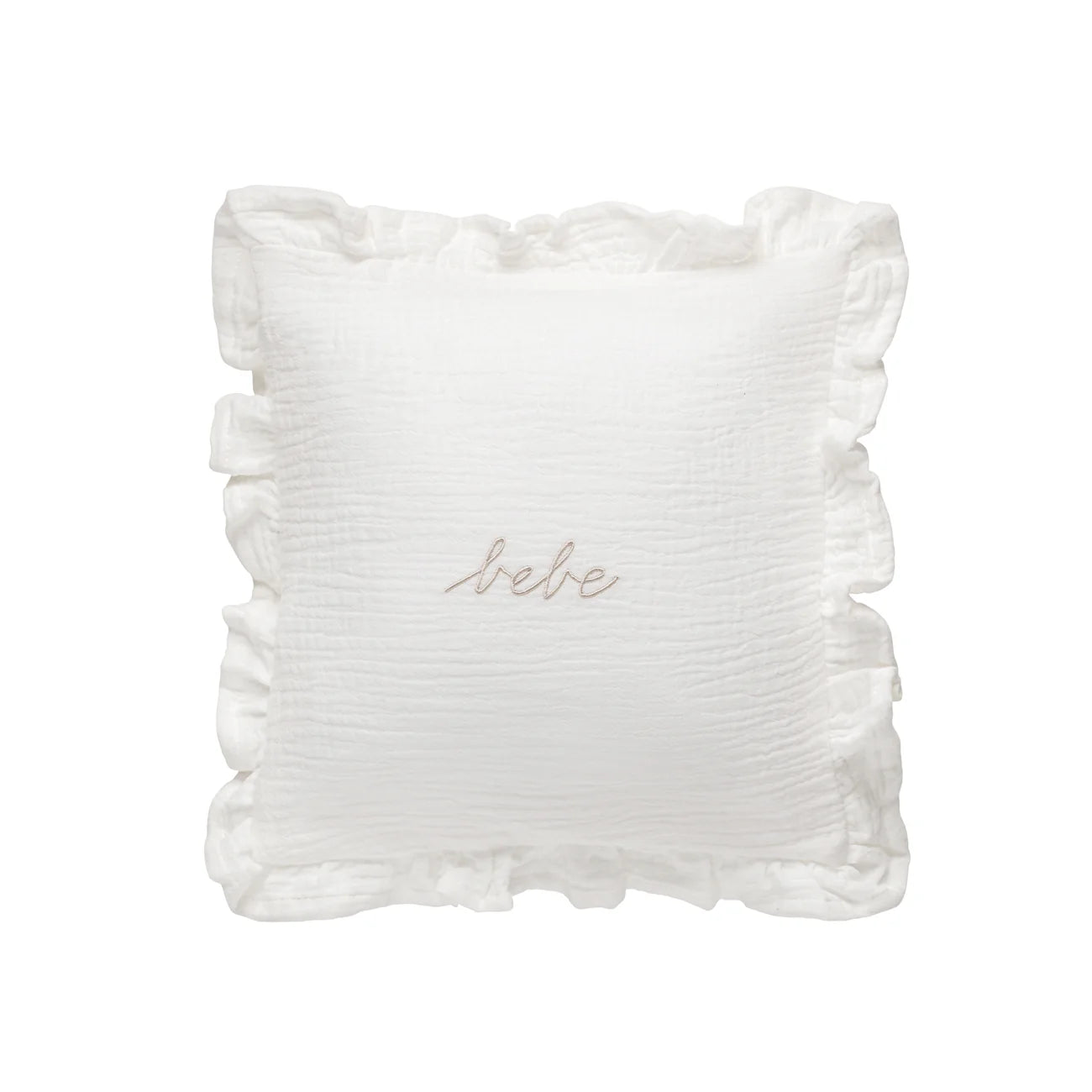 Domani Home Gauze Linen Ruffle Bebe Square Sham