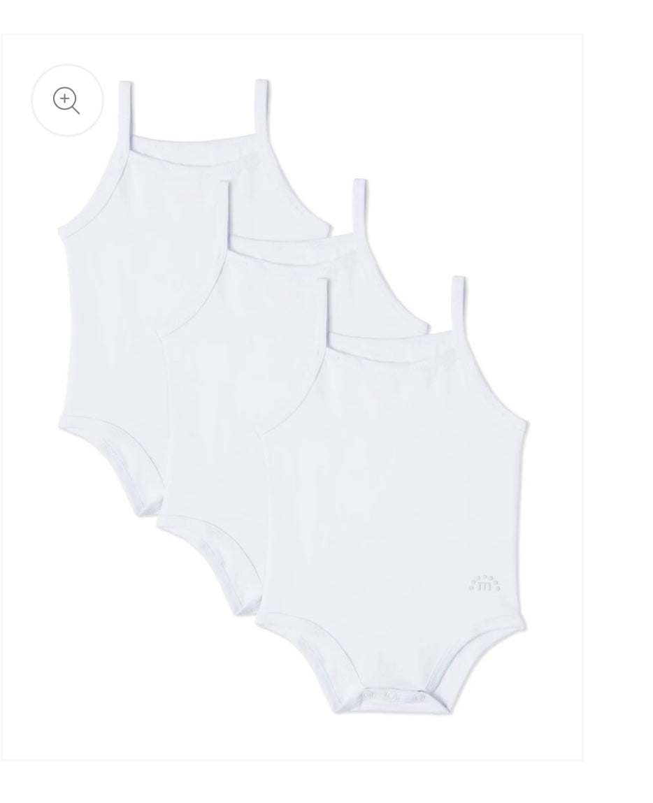 Minimoi Solid Bodysuits 3 Pack