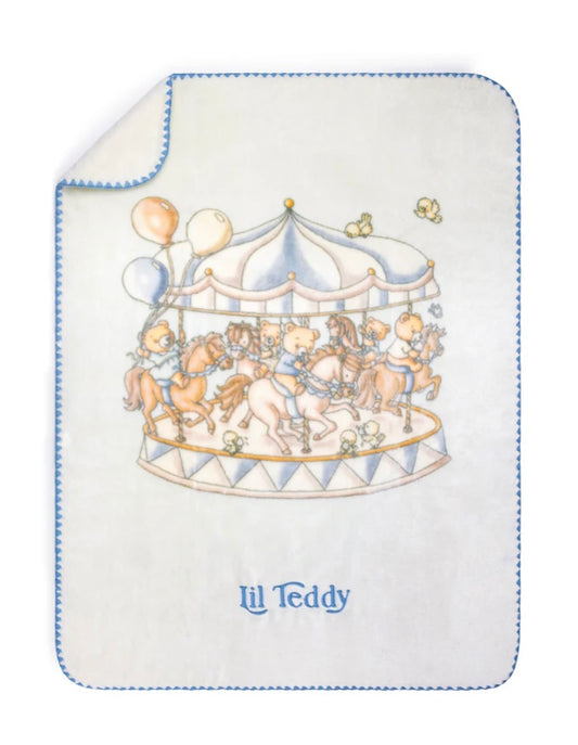 Lil Teddy Merry Go Snuggle Blanket