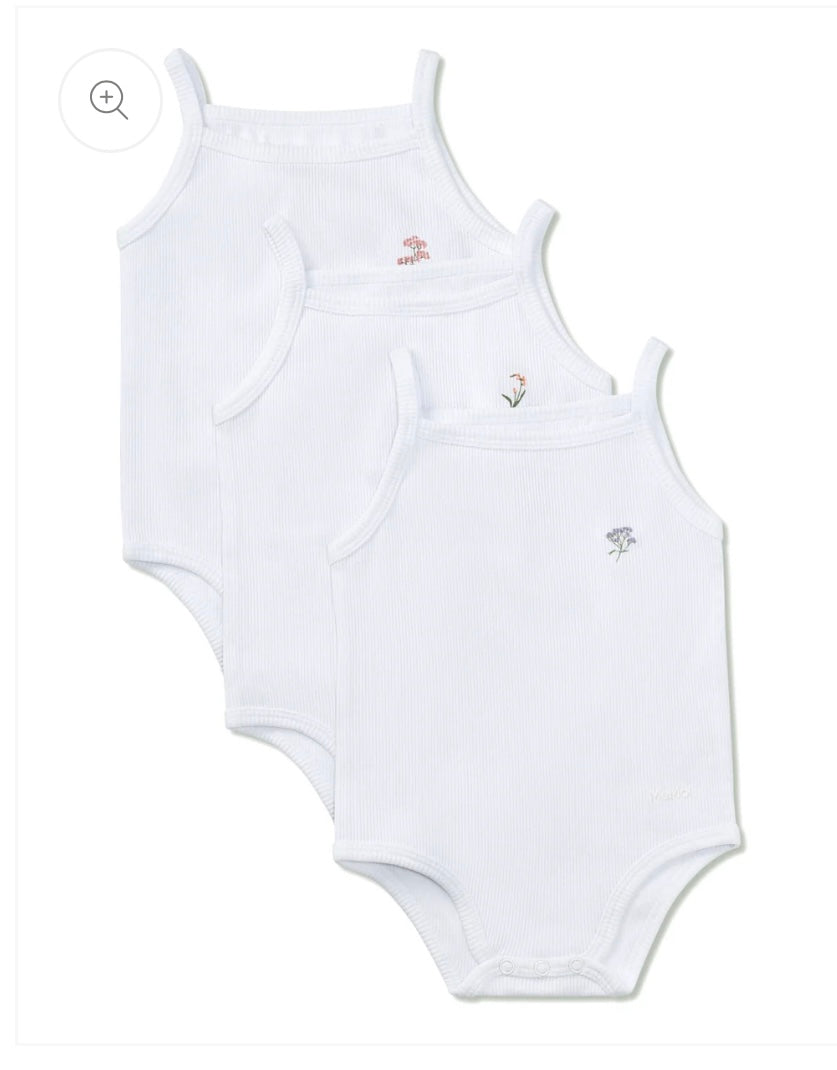 Minimoi Ribbed Bodysuit 3 Pack