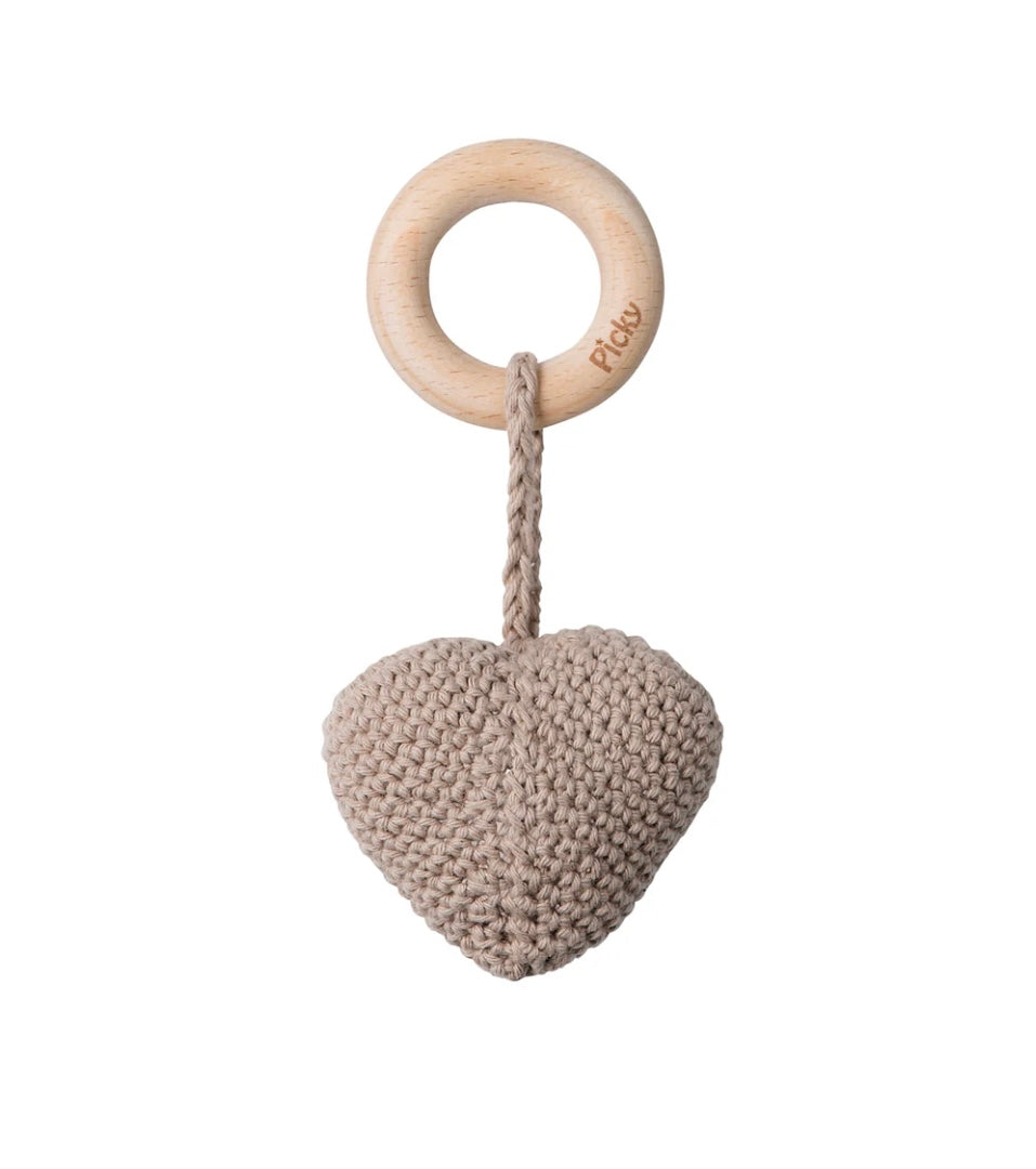 Picky Heart Rattle Teether