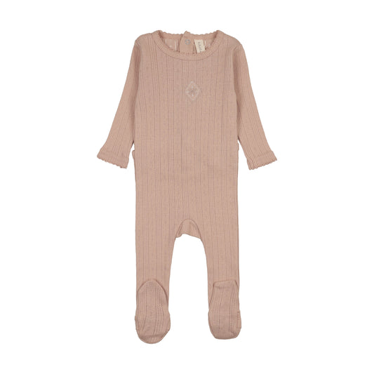 Lilette Geo Floral Embroidered Footie