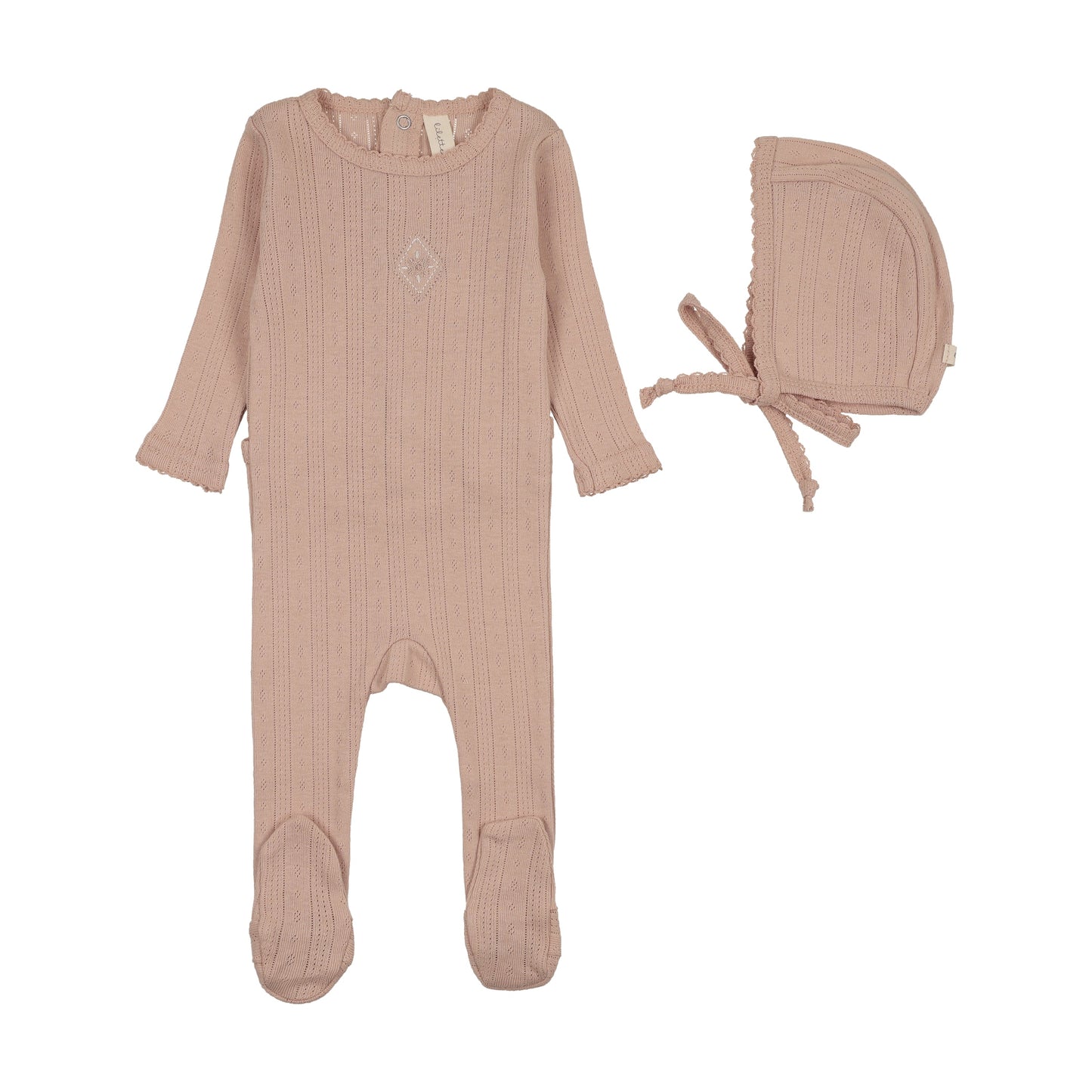 Lilette Geo Floral Embroidered Footie Set