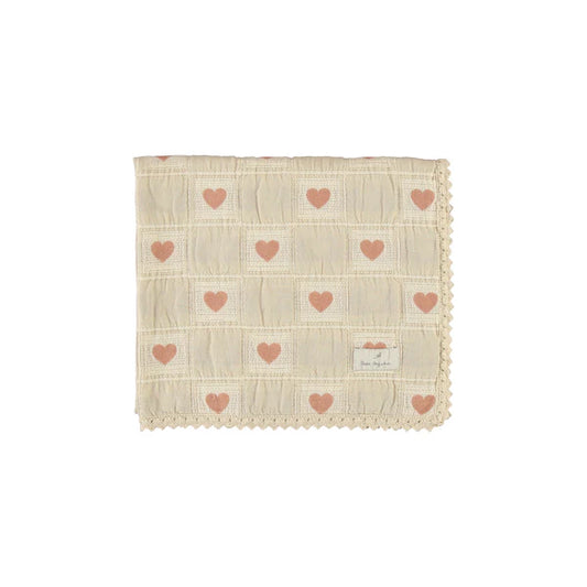 Bebe Organic Heart Patchwork Blanket