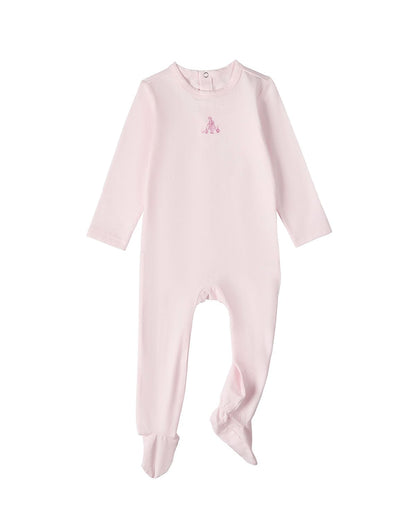 Minimoi Girl And Her Waddling Ducks Baby Pink Footie