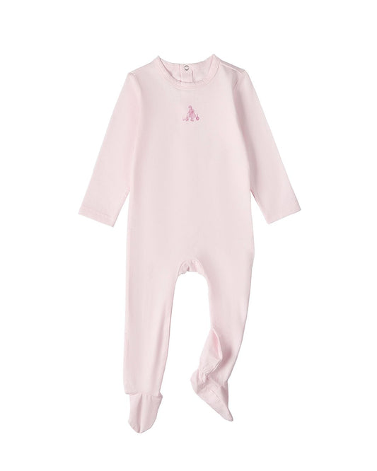 Minimoi Girl And Her Waddling Ducks Baby Pink Footie