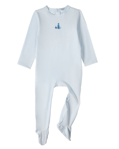 Minimoi Boy And His Waddling Ducks Pearl Blue Footie