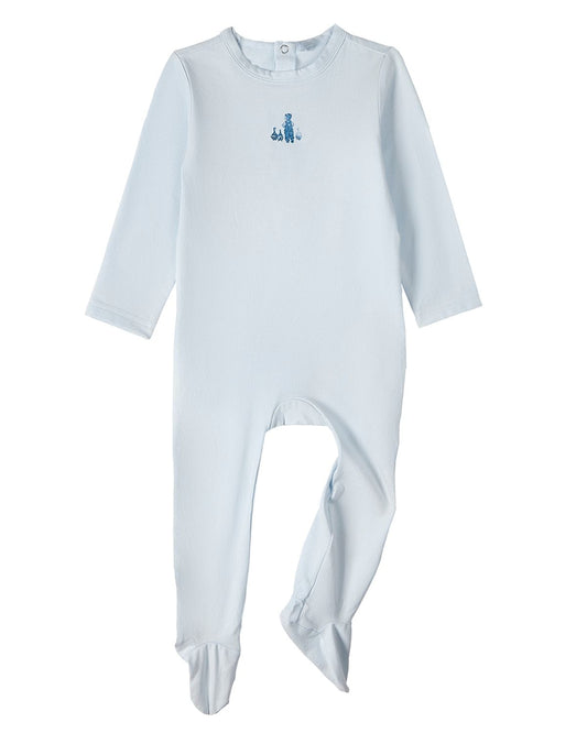 Minimoi Boy And His Waddling Ducks Pearl Blue Footie