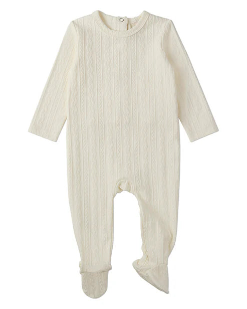 Minimoi Faux Cable Knit Footie