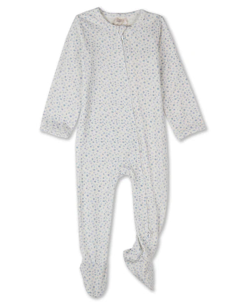 Minimoi Abstract Spots Front Zip Footie