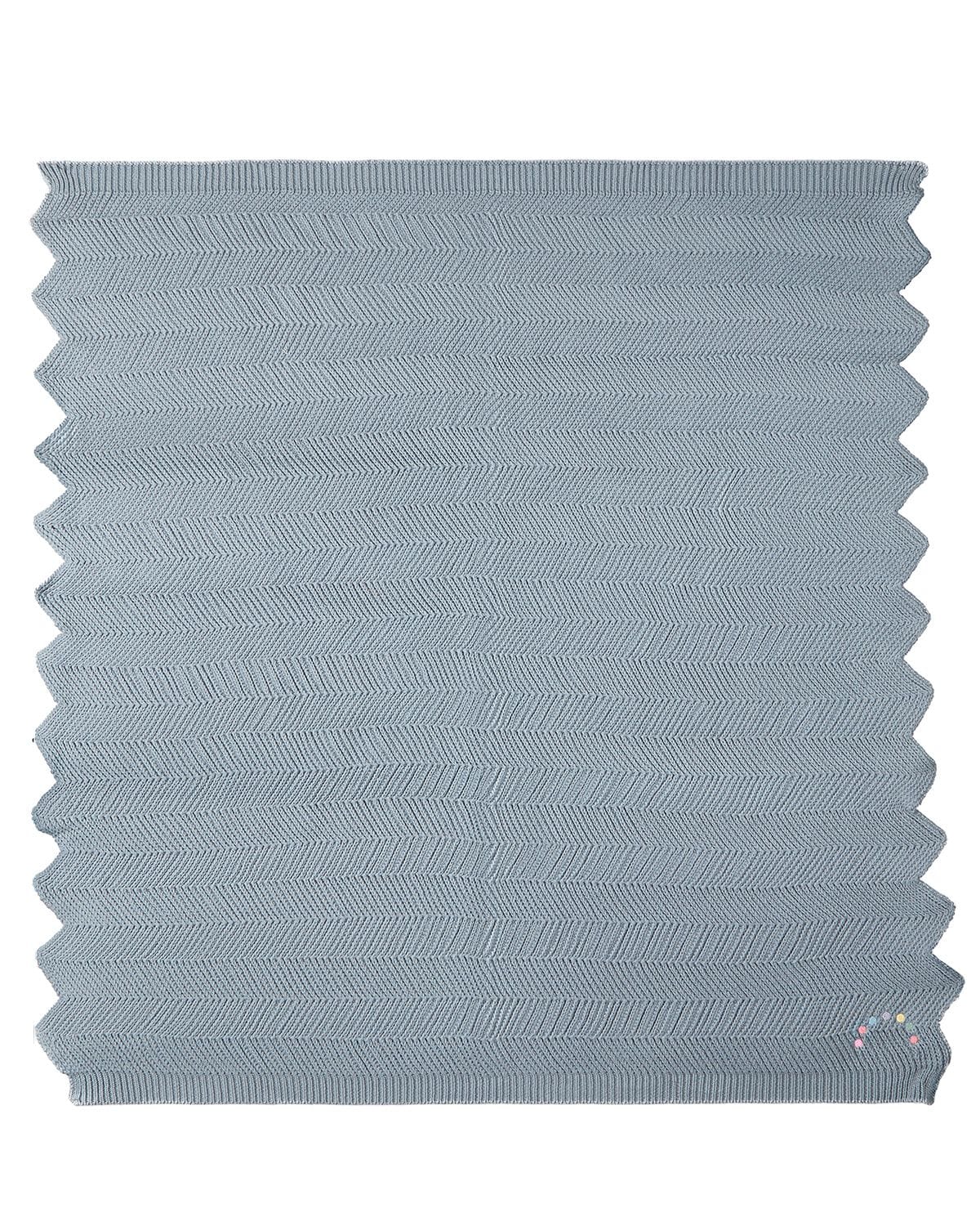 Minimoi Herringbone Knit Blanket In a Pouch