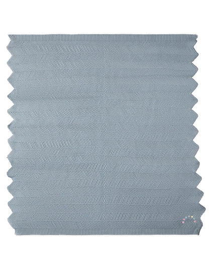 Minimoi Herringbone Knit Blanket In a Pouch