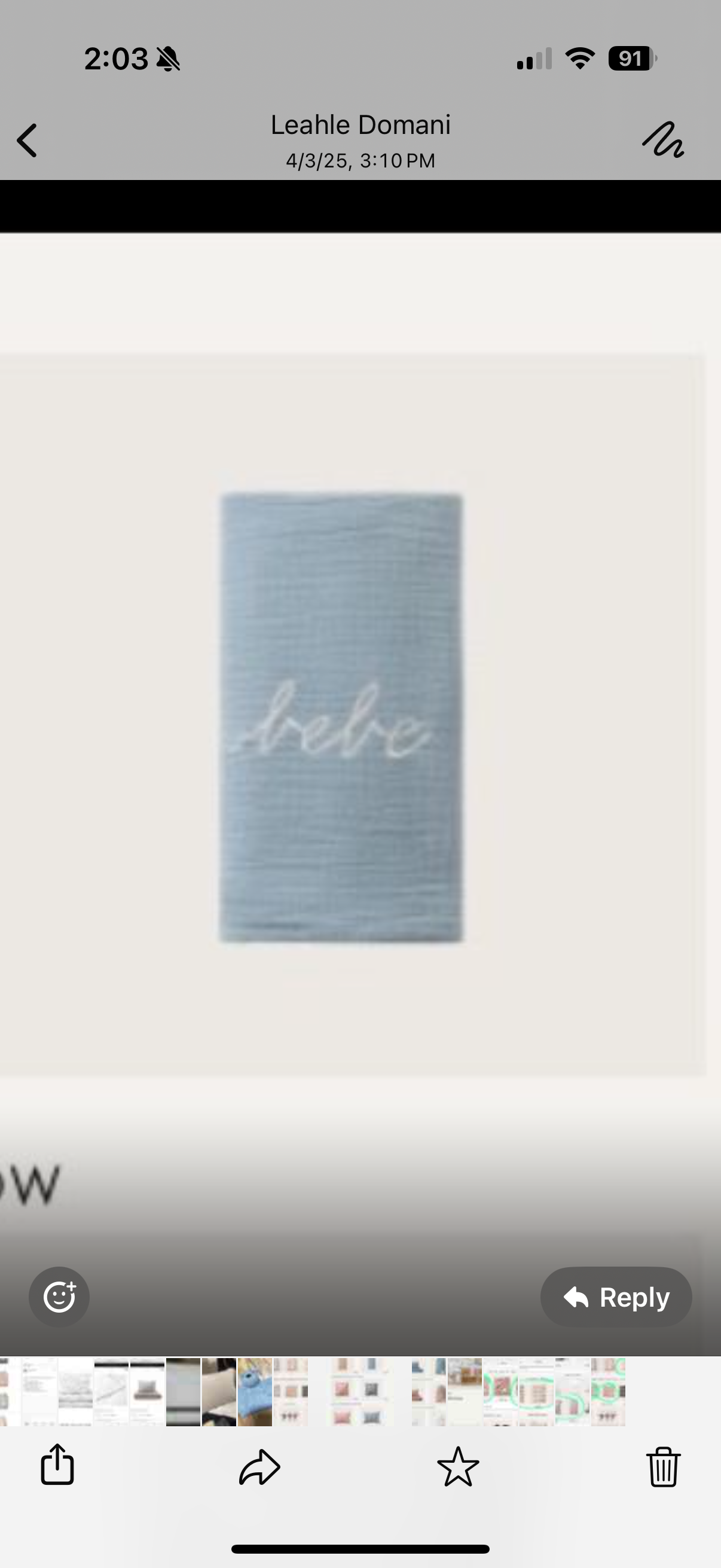 Domani Home Gauze Linen Bebe Swaddle