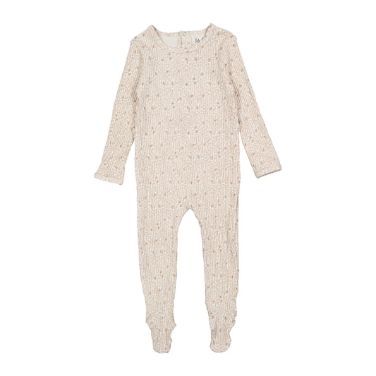 Ladida Mauve Liana Print Romper and Bonnet