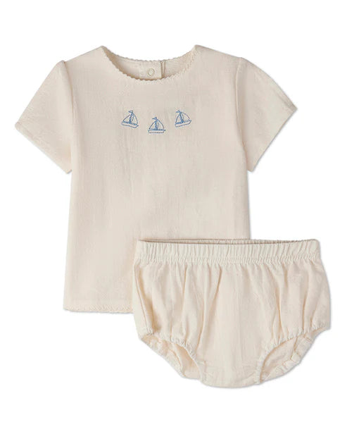 Minimoi Sea Salt Set The Sail 2 Pc Bloomer Set