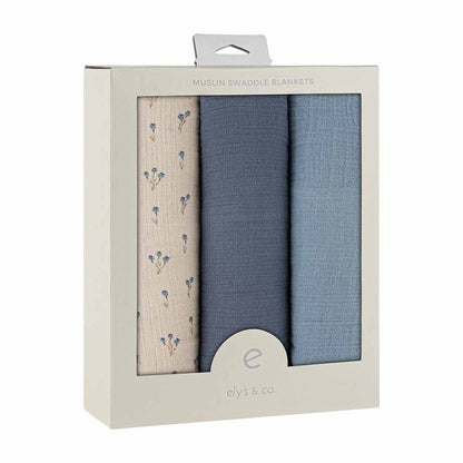 Ely's & Co Muslin Swaddles (Three Pack)